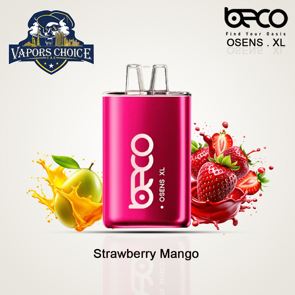 BECO OSENS XL (50mg) 10000 PUFFS  DISPOSABLE VAPE Strawberry Mango UAE Dubai & Sharjah