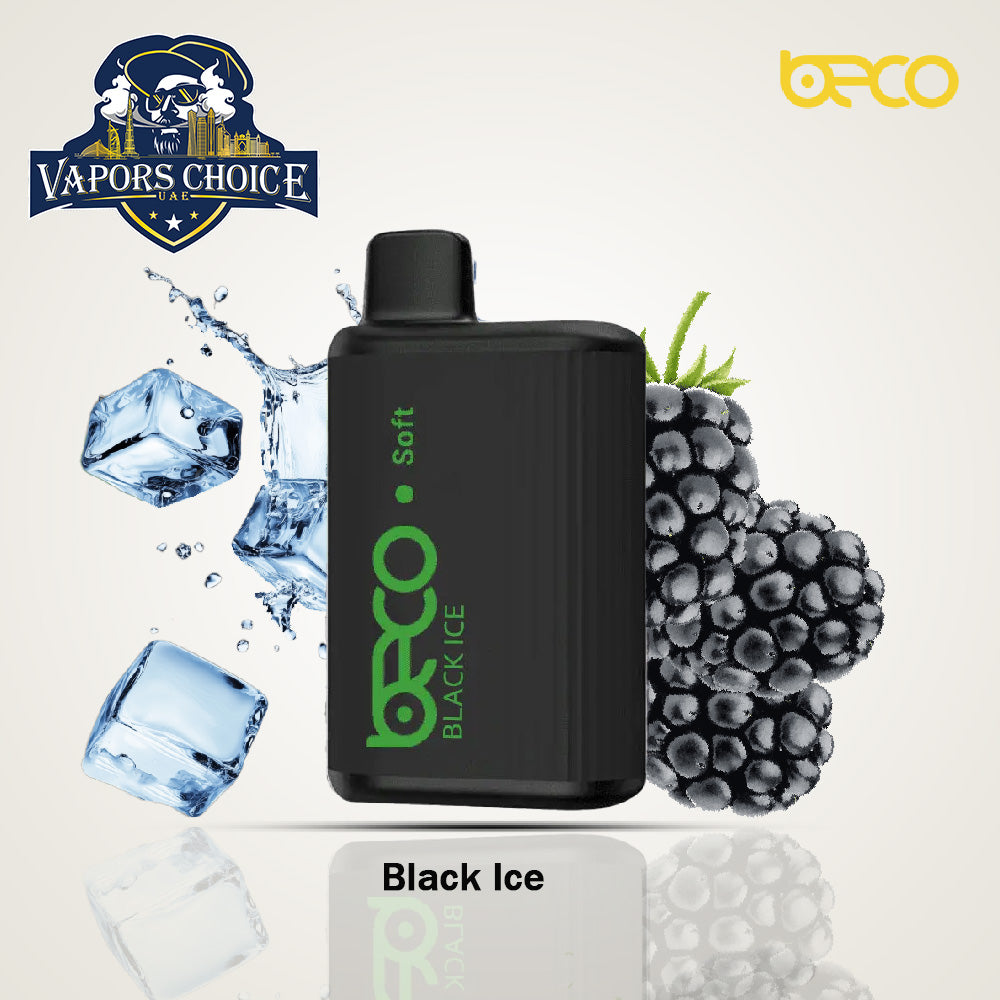 BECO SOFT (20 & 50mg) 6000 - PUFFS DISPOSABLE VAPE (Non-Rechargeable) Black Ice UAE Abu Dhabi