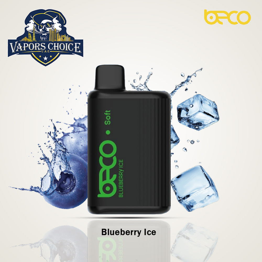 BECO SOFT (20 & 50mg) 6000 - PUFFS DISPOSABLE VAPE (Non-Rechargeable) Blueberry Ice UAE Abu Dhabi