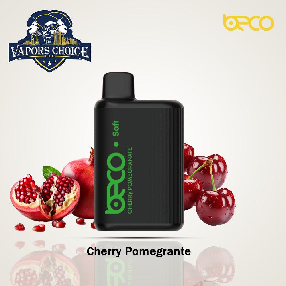 BECO SOFT (20 & 50mg) 6000 - PUFFS DISPOSABLE VAPE (Non-Rechargeable) Cherry Pomegranate UAE Ajman 