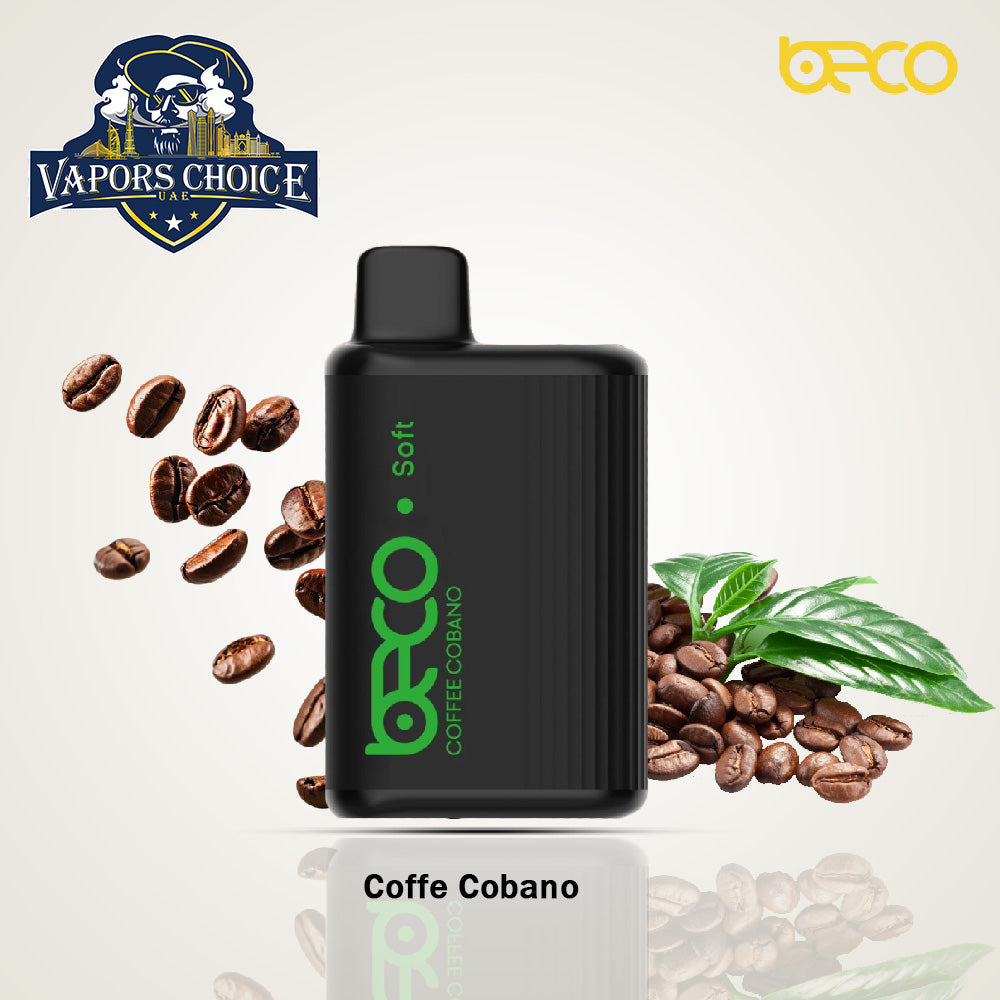 BECO SOFT (20 & 50mg) 6000 - PUFFS DISPOSABLE VAPE (Non-Rechargeable) Coffe Cobano UAE Abu Dhabi & Al Ain