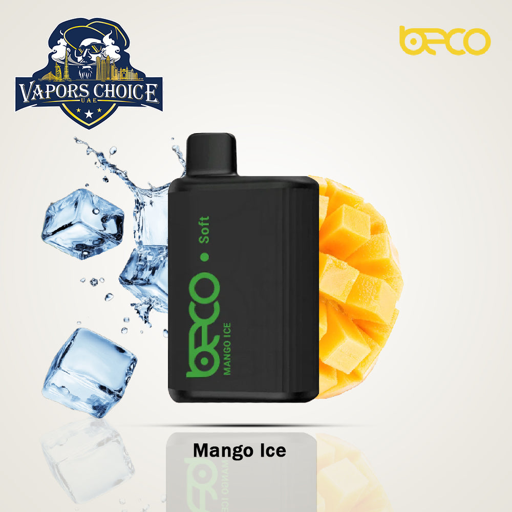 BECO SOFT (20 & 50mg) 6000 - PUFFS DISPOSABLE VAPE (Non-Rechargeable) Mango Ice UAE Dubai & Ras Al-Khaimah