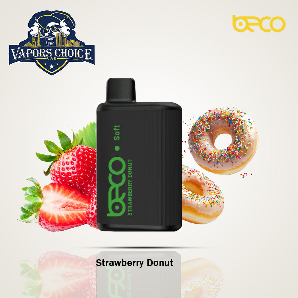 BECO SOFT (20 & 50mg) 6000 - PUFFS DISPOSABLE VAPE (Non-Rechargeable) Strawberry Donut UAE Ajman & Al Sharjah