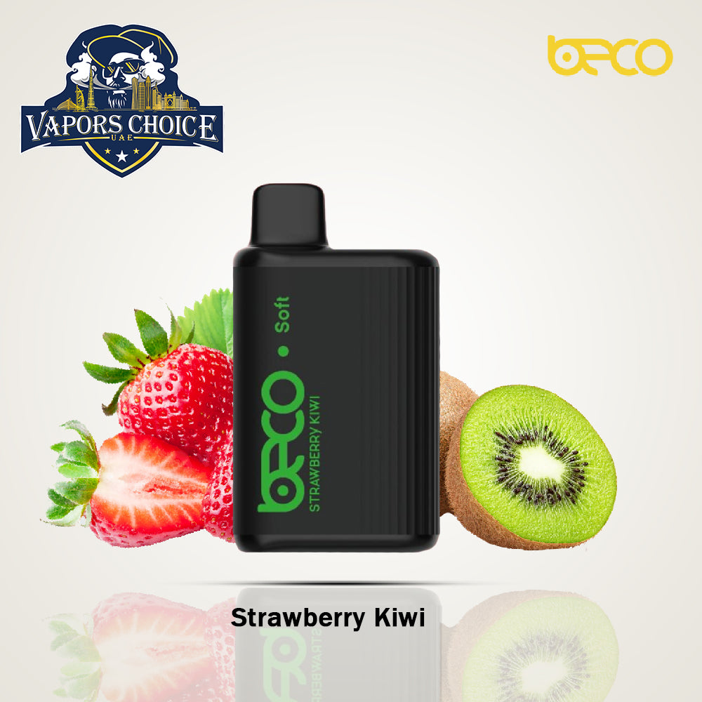 BECO SOFT (20 & 50mg) 6000 - PUFFS DISPOSABLE VAPE (Non-Rechargeable) Strawberry Kiwi UAE Al Sharjah & Al Ain