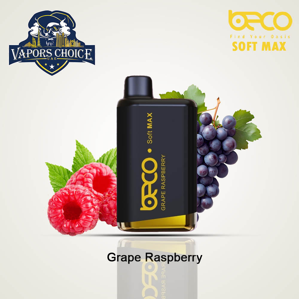 BECO SOFT MAX 12000 PUFFS (20mg) - DISPOSABLE VAPE Grape Raspberry UAE Al Ain & Ajman