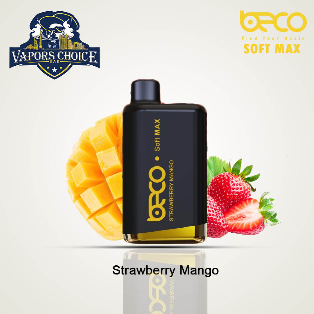 BECO SOFT MAX 12000 PUFFS (20mg) - DISPOSABLE VAPE Strawberry Mango UAE Al Sharjah & Ras Al-Khaimah