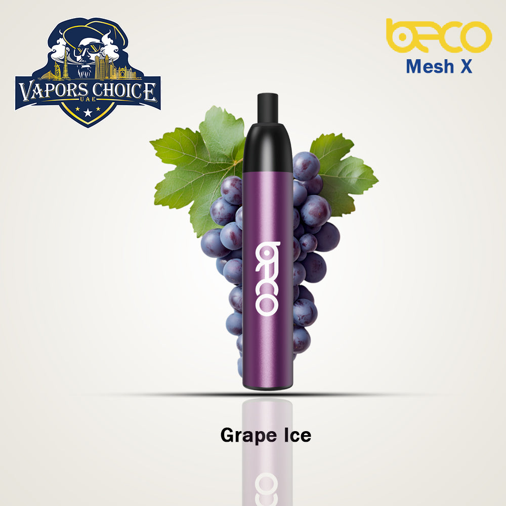 Beco Mesh X 4500 Puffs Disposable Vape Non Rechargeable Grape Ice UAE Abu Dhabi & Ras Alkhimah