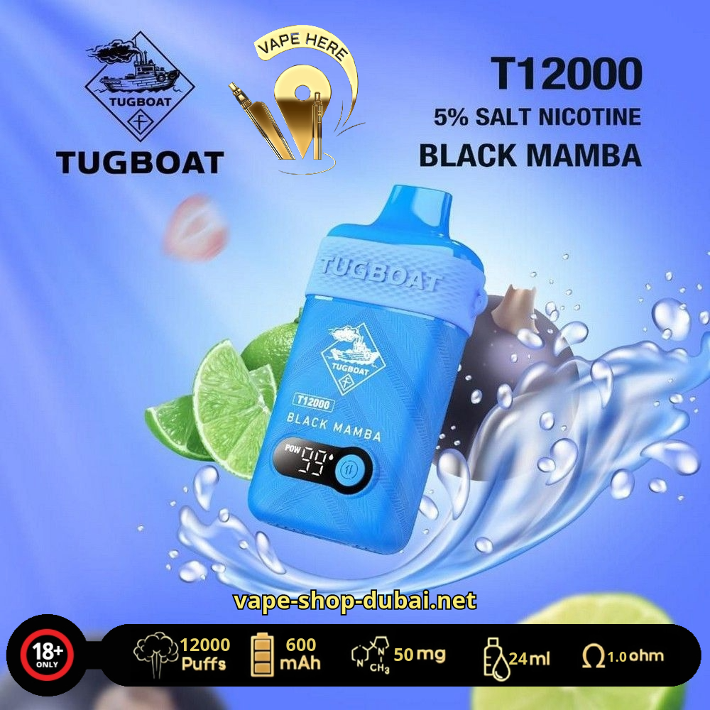 Tugboat T12000 Disposable Vape black mamba UAE Dubai Abu Dhabi