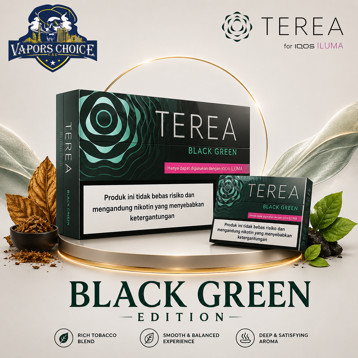 IQOS TEREA Sticks Indonesia (10 Packs) & Black Green & UAE &  Sharjah