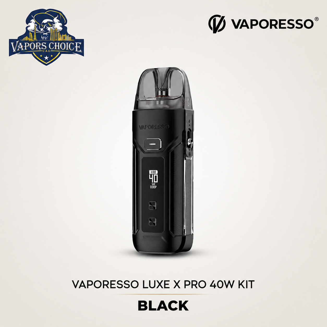 VAPORESSO LUXE X PRO 40W KIT & UAE & Black & Ras Al Khaimah & Fujairah & Abu Dhabi 