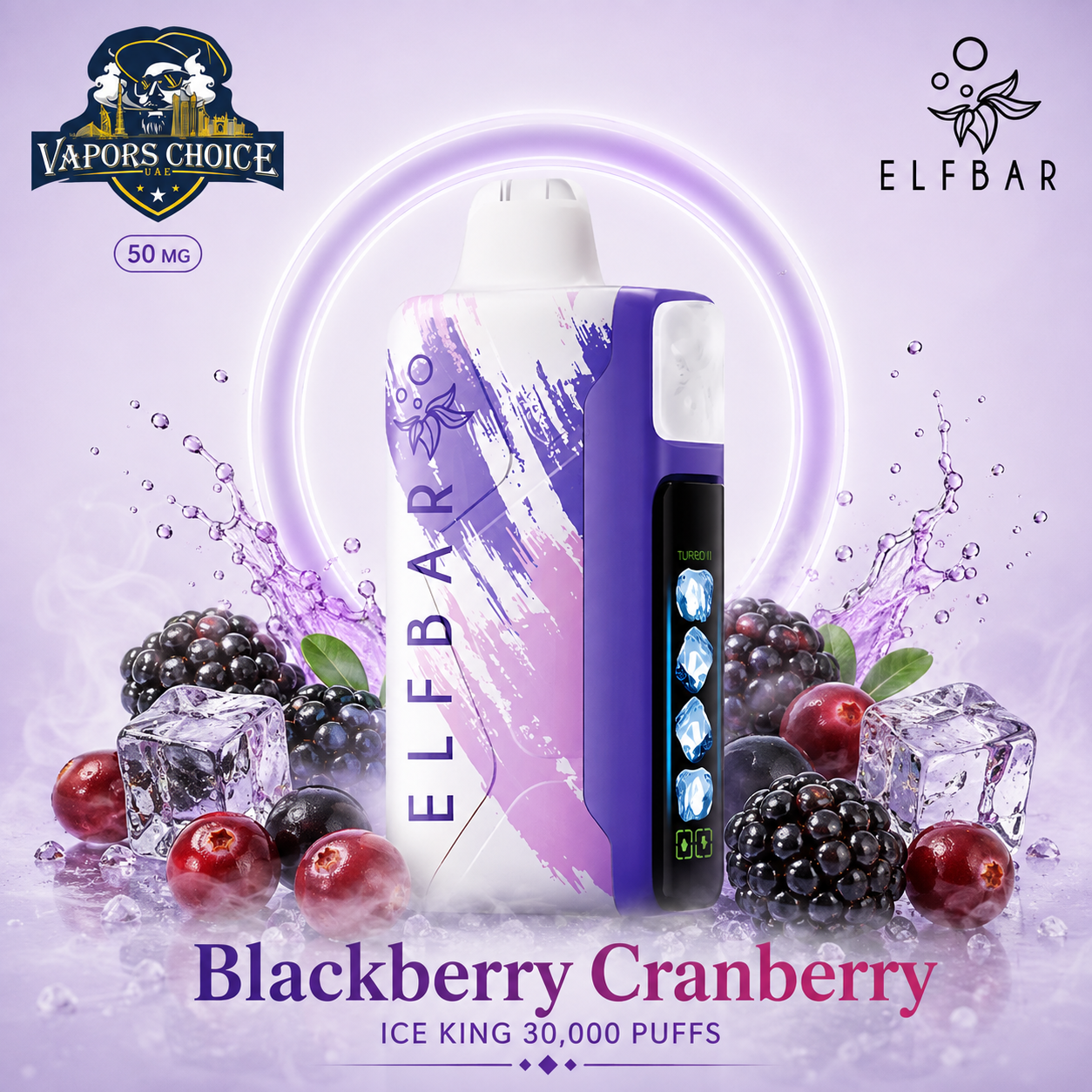 ELF BAR Ice King 30,000 Puffs – Disposable Vape & Blackbaerry Cranberry & UAE &  Fujairah