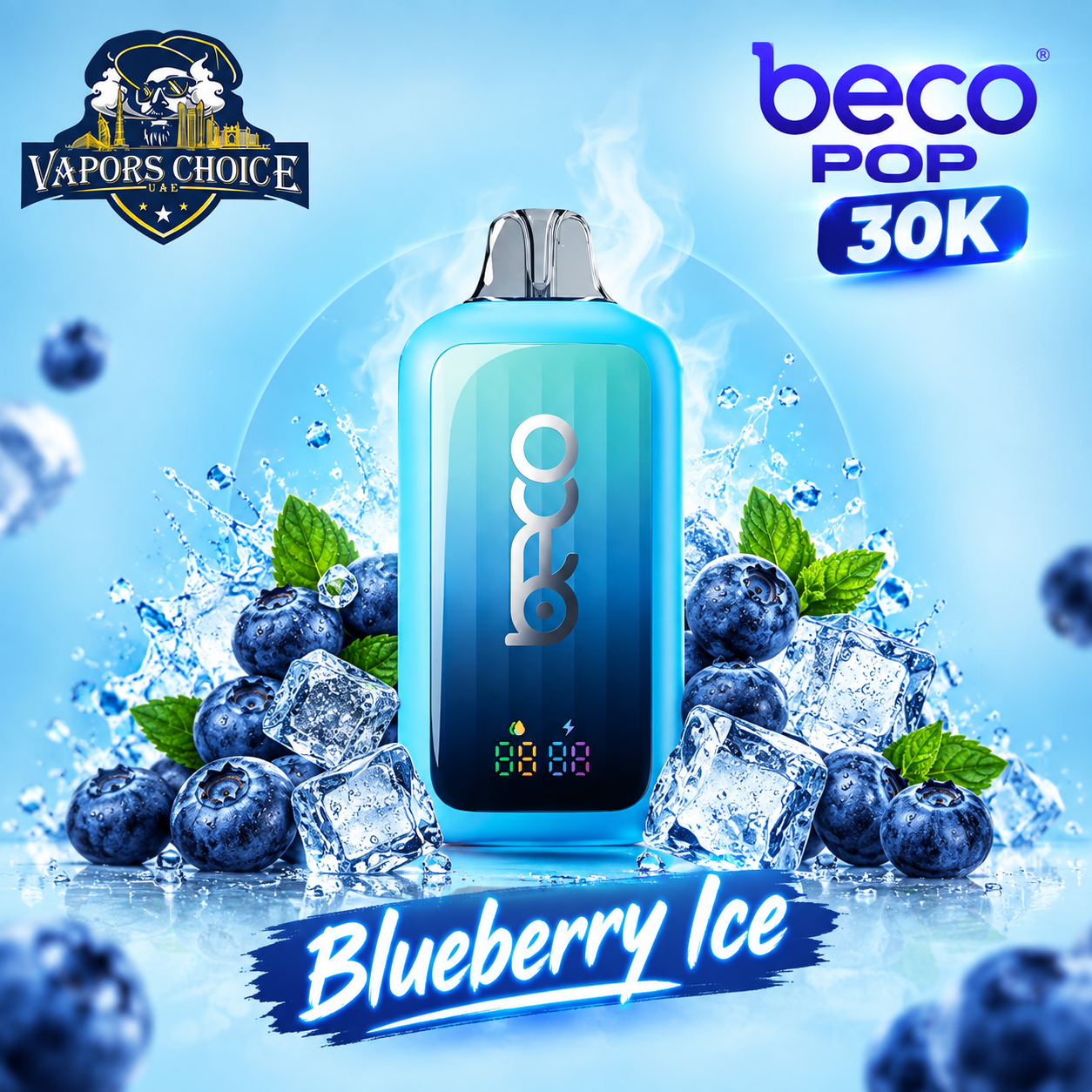 BECO POP 30K PUFFS DISPOSABLE VAPE 20mg & Blueberry Ice & UAE & Sharjah