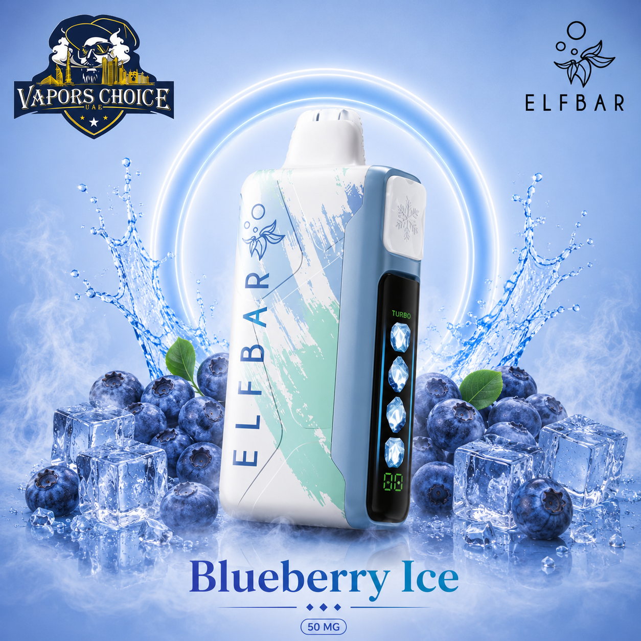 ELF BAR Ice King 30,000 Puffs – Disposable Vape & Blueberry Ice & UAE & Sharjah