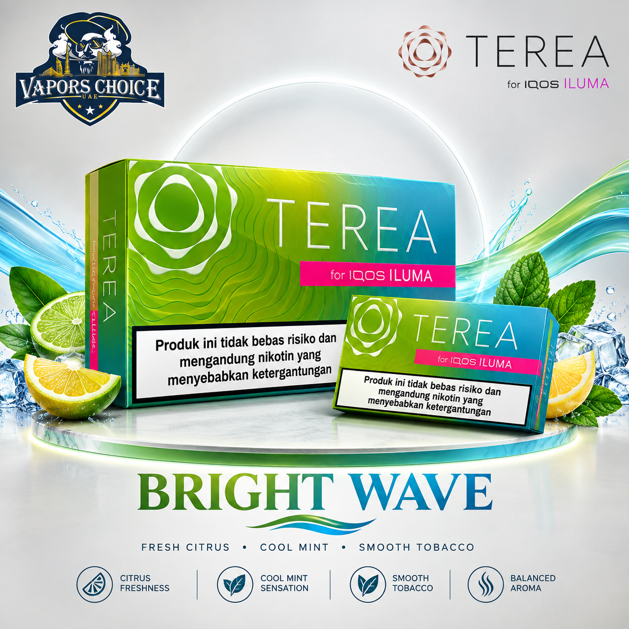 IQOS TEREA Sticks Indonesia (10 Packs) & Bright Wave & UAE & Umm Al Quwain