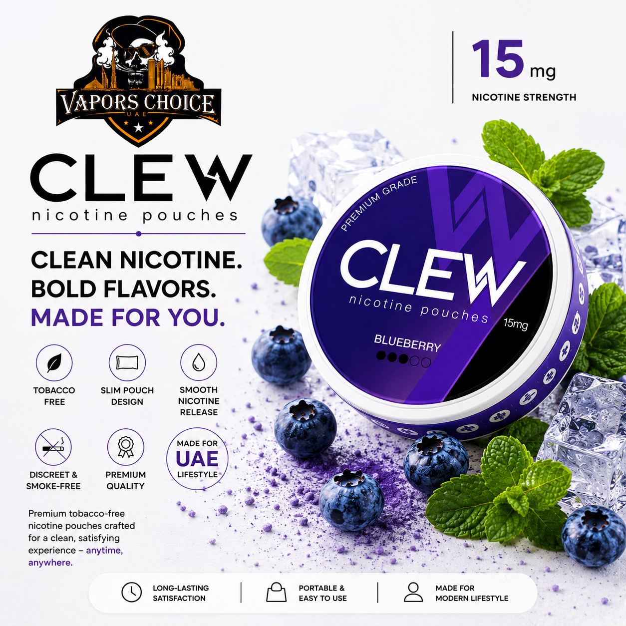 CLEW Nicotine Pouches Abu Dhabi, UAE
