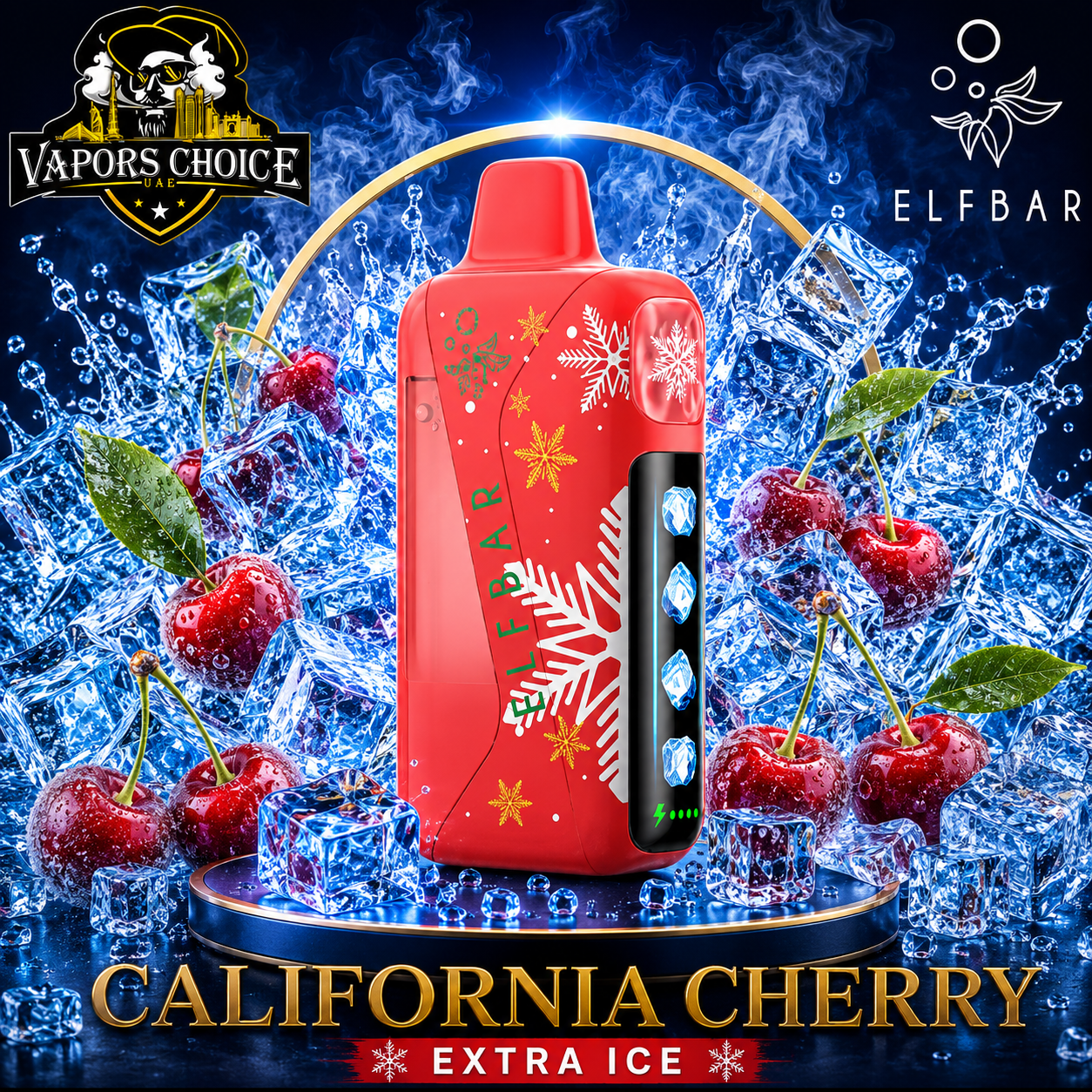ELFBAR Ice King Pro 40K Disposable Vape Winter Edition & California Cherry & UAE & Ajman