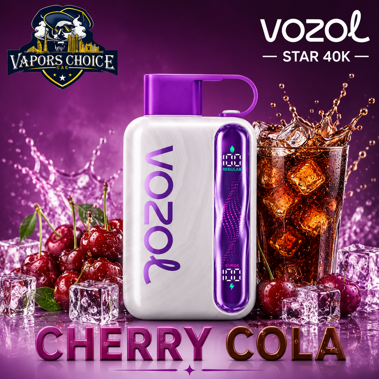 VOZOL STAR 40K Disposable Vape -Dual Power Mode & Cherry Cola & UAE & Fujairah