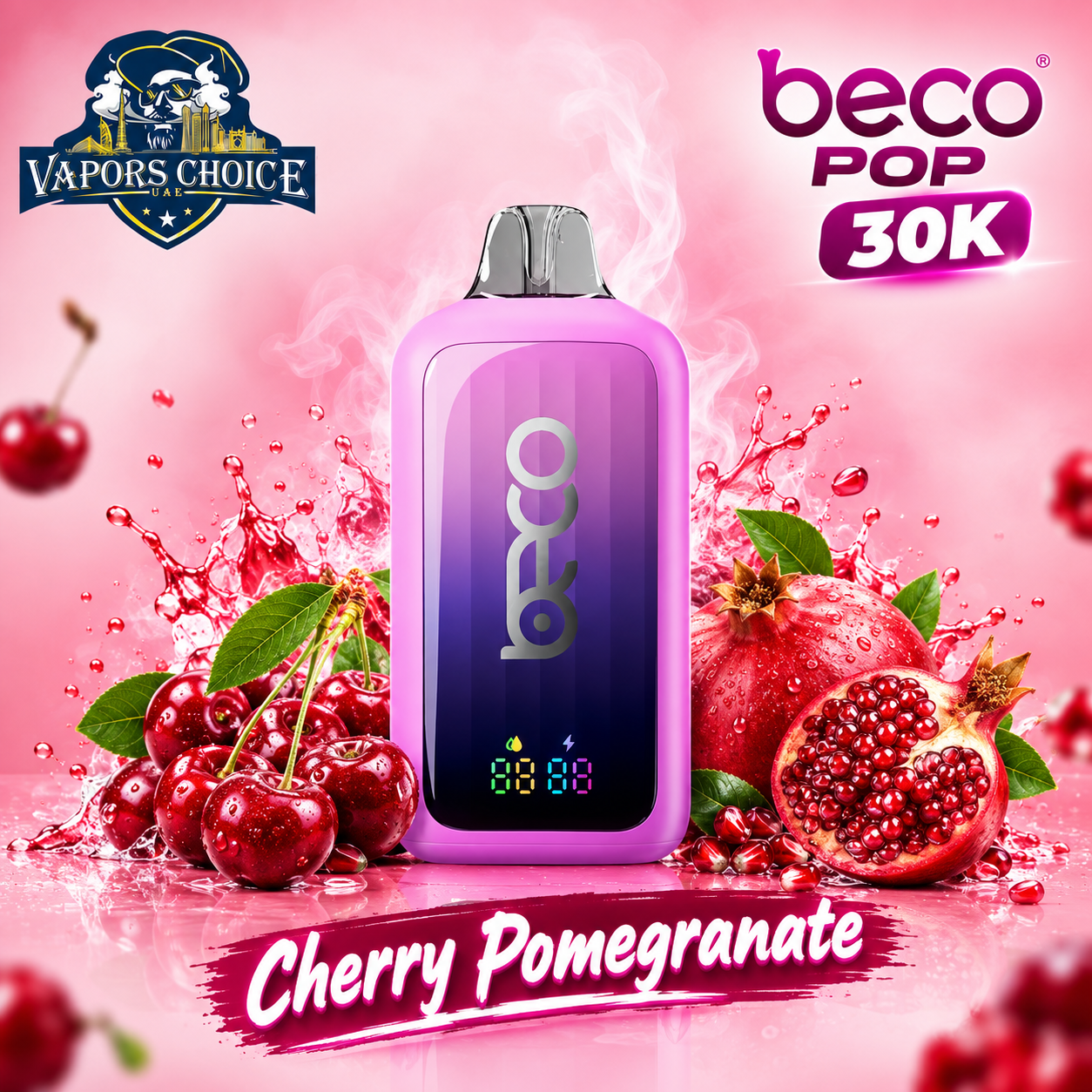 BECO POP 30K PUFFS DISPOSABLE VAPE 20mg & Cherry Pomegranate & UAE & Ras Al Khaimah