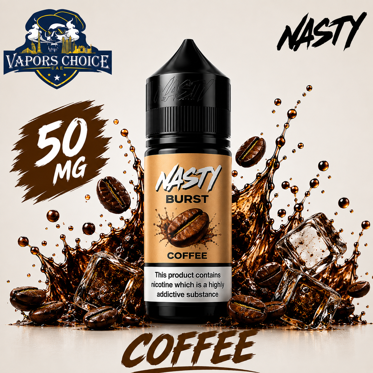 Nasty Burst 30ml Salt Nicotine 35MG & 50MG & Coffe 50mg & Ras Al Khaimah
