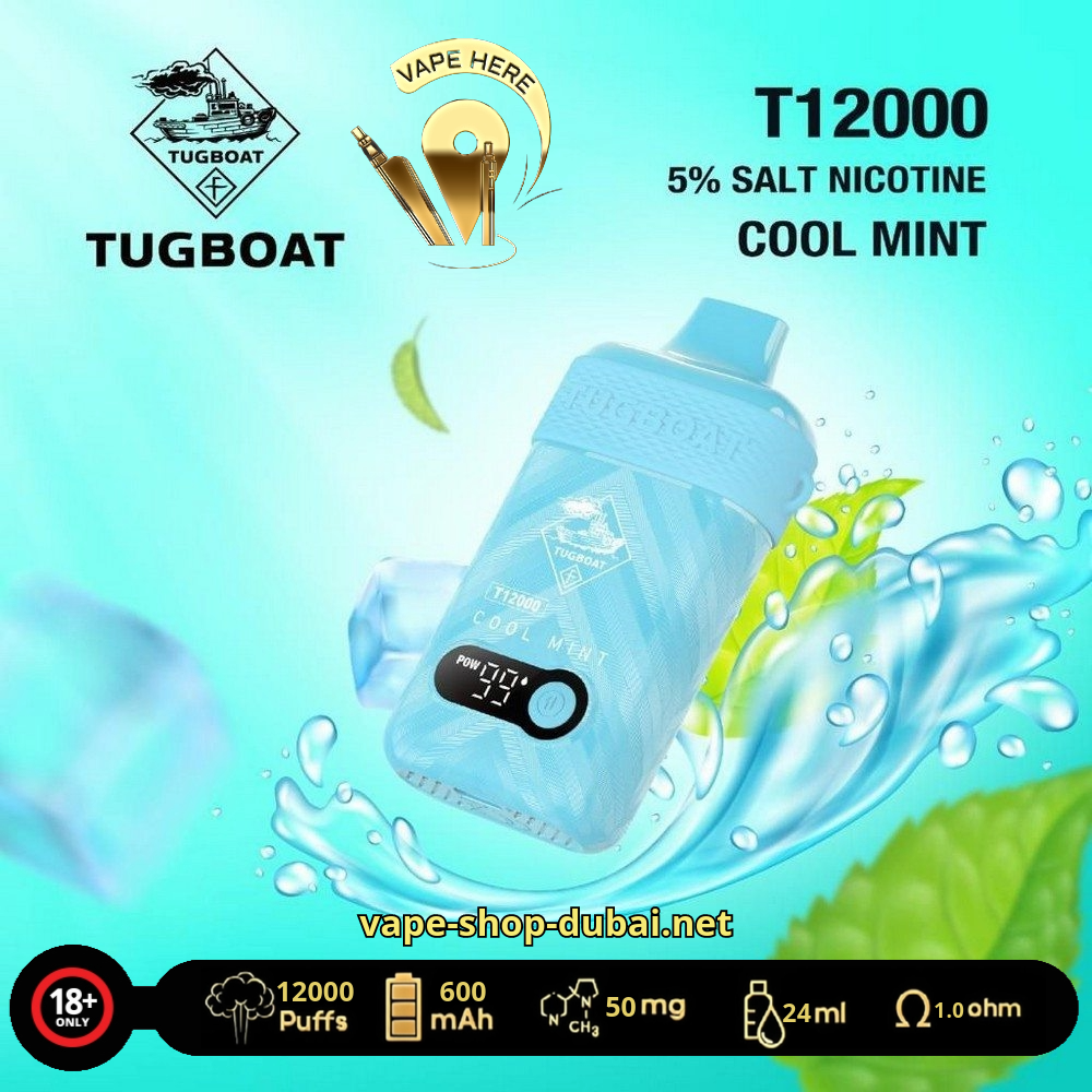 Tugboat T12000 Disposable Vape cool mint UAE Dubai Abu Dhabi