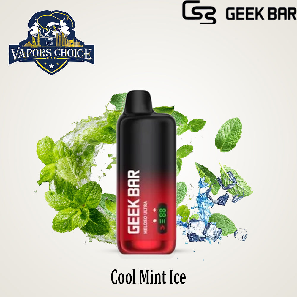 GEEK BAR MELOSO ULTRA (50mg & 20mg) 10000 PUFFS - DISPOSABLE VAPE FROM GEEK BAR & Cool Mint & UAE & Ras Al Khaimah 