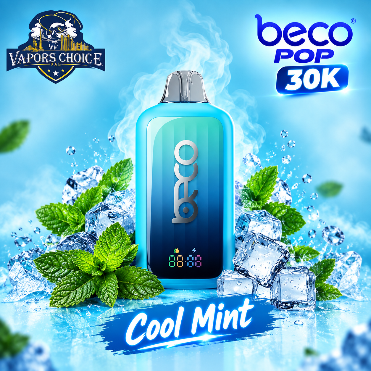 BECO POP 30K PUFFS DISPOSABLE VAPE 20mg & Cool Mint & UAE & Fujairah