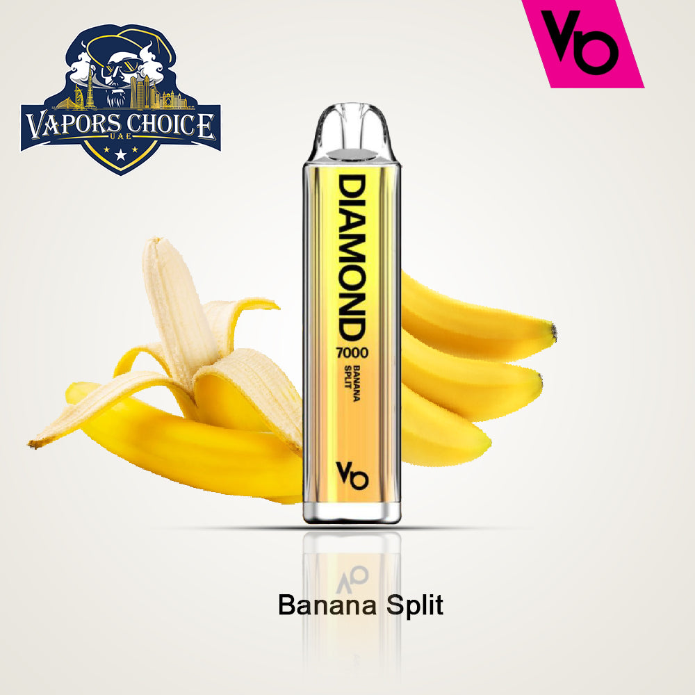 Diamond (20mg) 7000 PUFFS - DISPPOSABLE VAPE by Vapes Bars Banana Split UAE Abu Dhabi