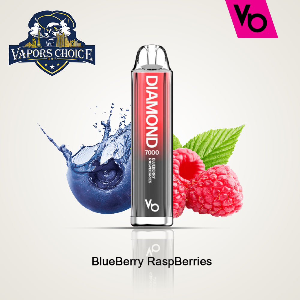 Diamond (20mg) 7000 PUFFS - DISPPOSABLE VAPE by Vapes Bars Blueberry Raspberries UAE Al Sharjah