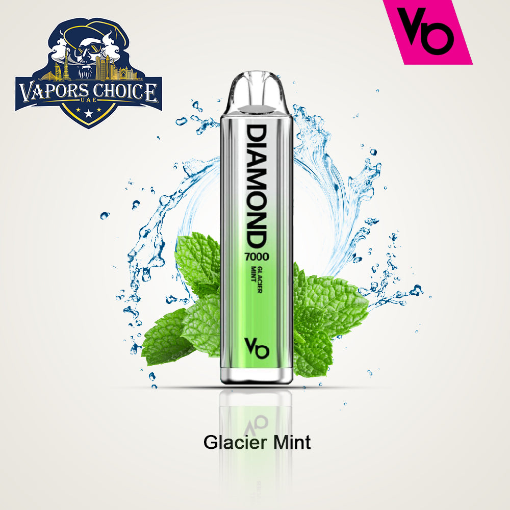 Diamond (20mg) 7000 PUFFS - DISPPOSABLE VAPE by Vapes Bars Glacier Mint UAE Abu Dhabi & Dubai