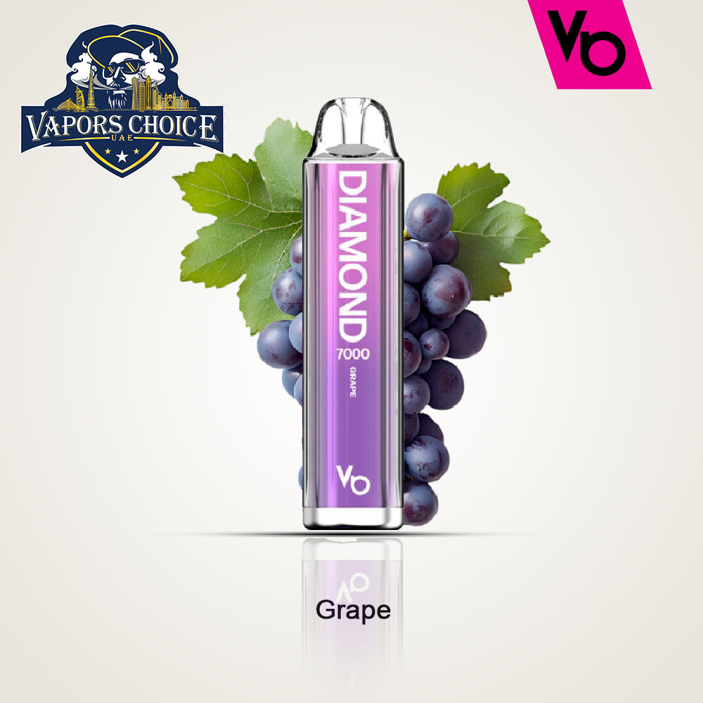 Diamond (20mg) 7000 PUFFS - DISPPOSABLE VAPE by Vapes Bars Grape UAE Abu Dhabi & Ajman