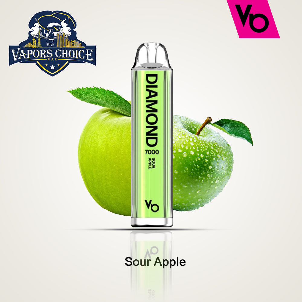 Diamond (20mg) 7000 PUFFS - DISPPOSABLE VAPE by Vapes Bars  Sour Apple UAE Dubai & Abu Dhabi