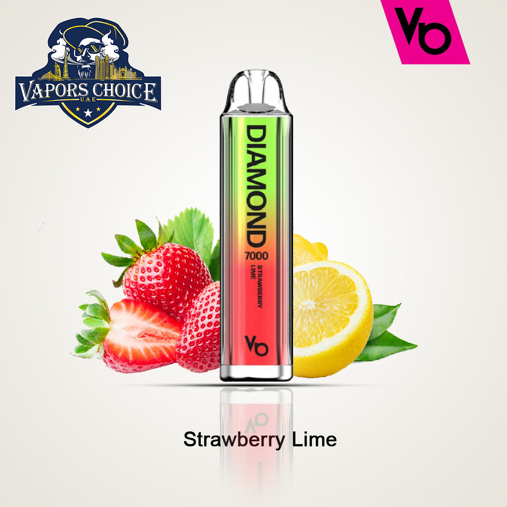 Diamond (20mg) 7000 PUFFS - DISPPOSABLE VAPE by Vapes Bars  Strawberry Lime UAE Ajman & Al Sharjah