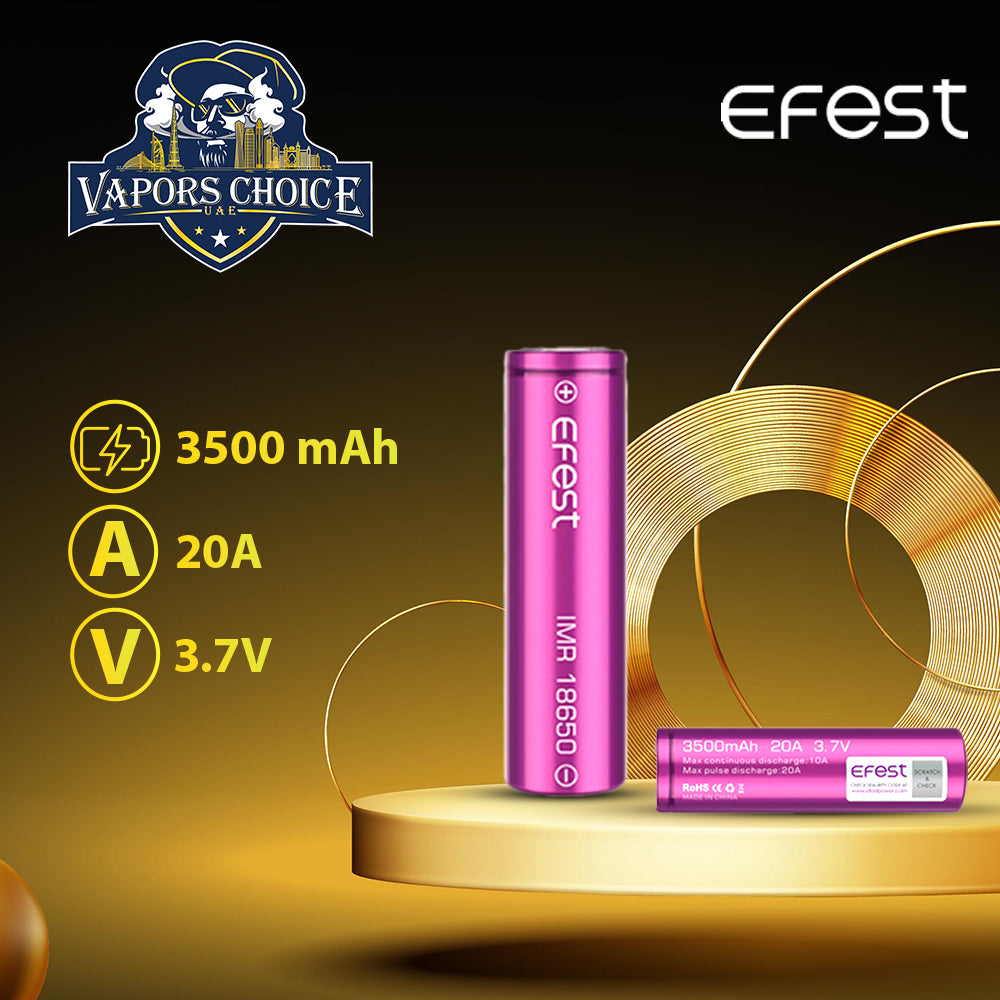 EFEST 18650 3500mAh 20A IMR BATTERY UAE Dubai