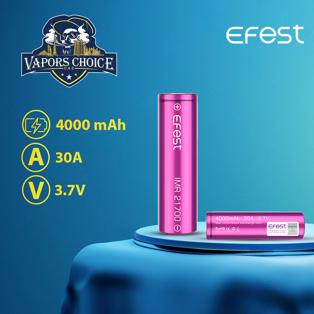 EFEST 21700 4000MAH 30A IMR BATTERY UAE Abu Dhabi