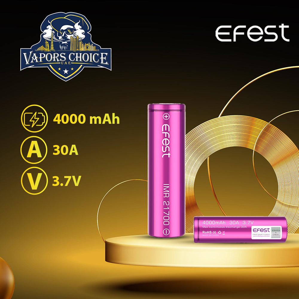 EFEST 21700 4000MAH 30A IMR BATTERY UAE Dubai