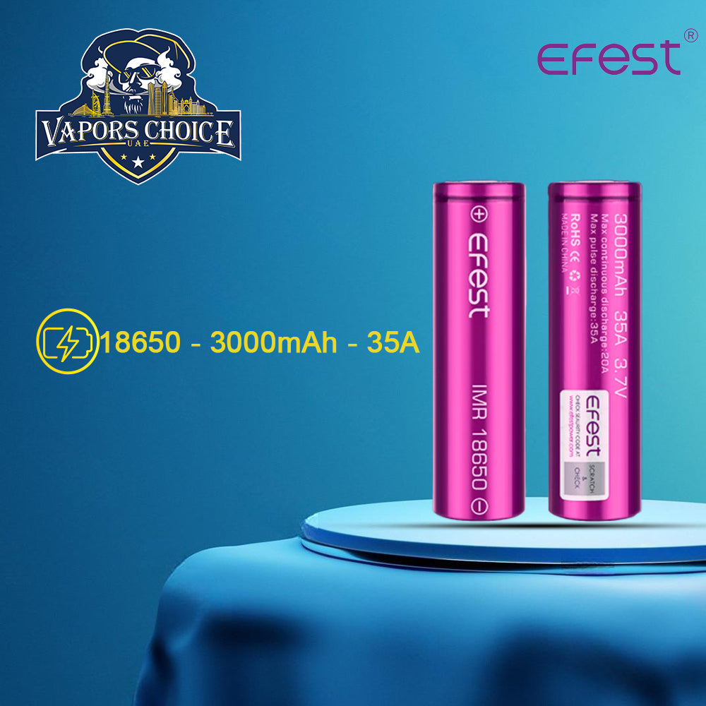 EFEST 18650 3000mAh 35A IMR BATTERY 2st UAE Al Ain