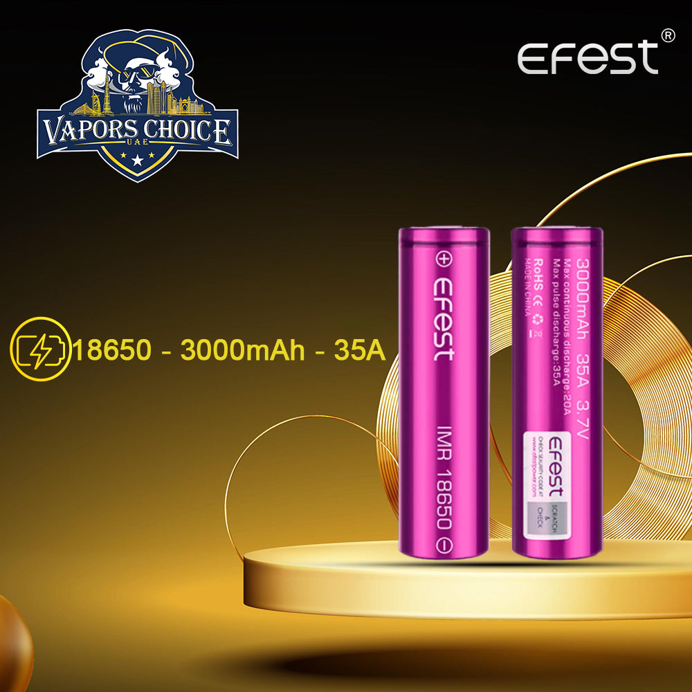 EFEST 18650 3000mAh 35A IMR BATTERY 1st UAE Dubai