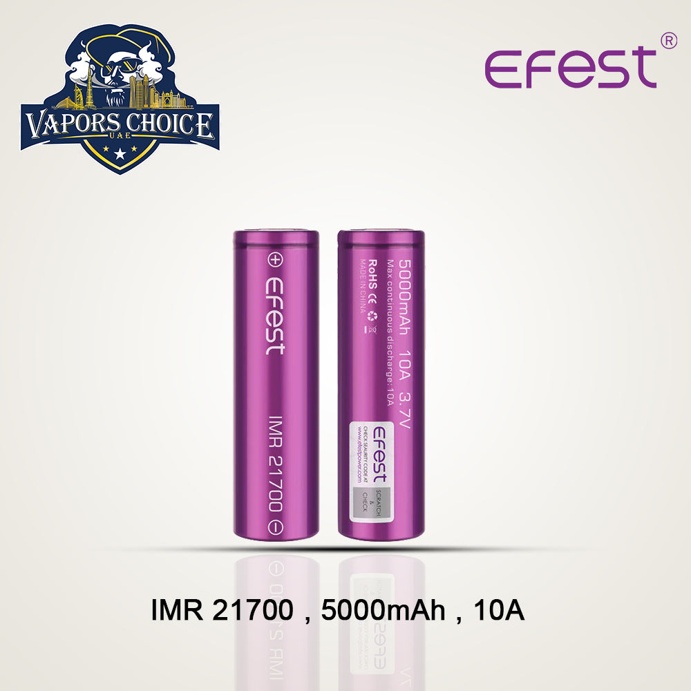 EFEST 21700 5000mAh 10A IMR Battery Efest 21700 UAE Al Ain