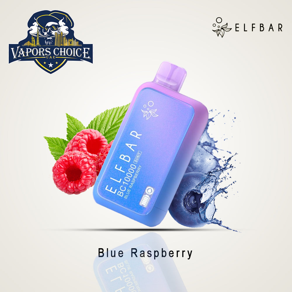 ELFBAR BC10000 (20mg & 50mg) 10000 PUFFS - DISPOSABLE VAPE Blue Raspberry UAE Al Ain