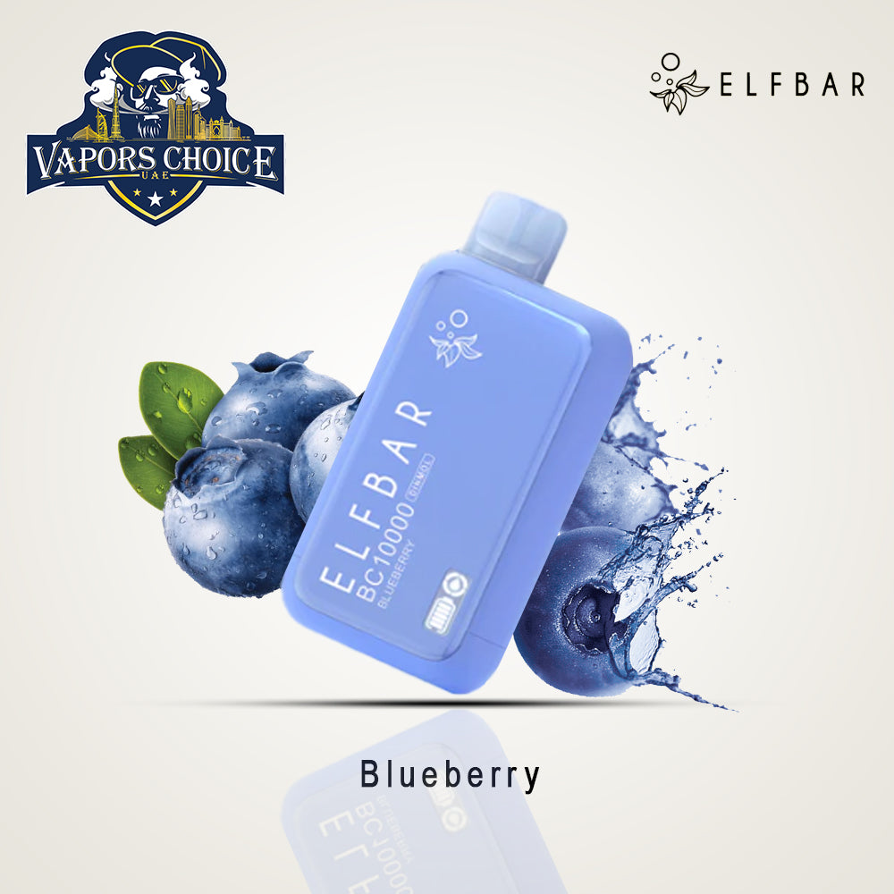 ELFBAR BC10000 (20mg & 50mg) 10000 PUFFS - DISPOSABLE VAPE Blueberry UAE Ras Al-Khaimah 