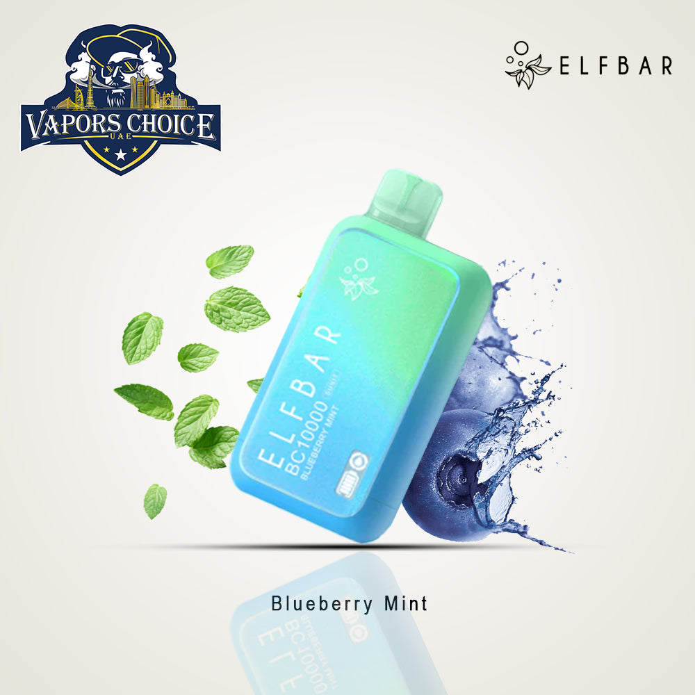 ELFBAR BC10000 (20mg & 50mg) 10000 PUFFS - DISPOSABLE VAPE Blueberry Mint UAE Al Sharjah