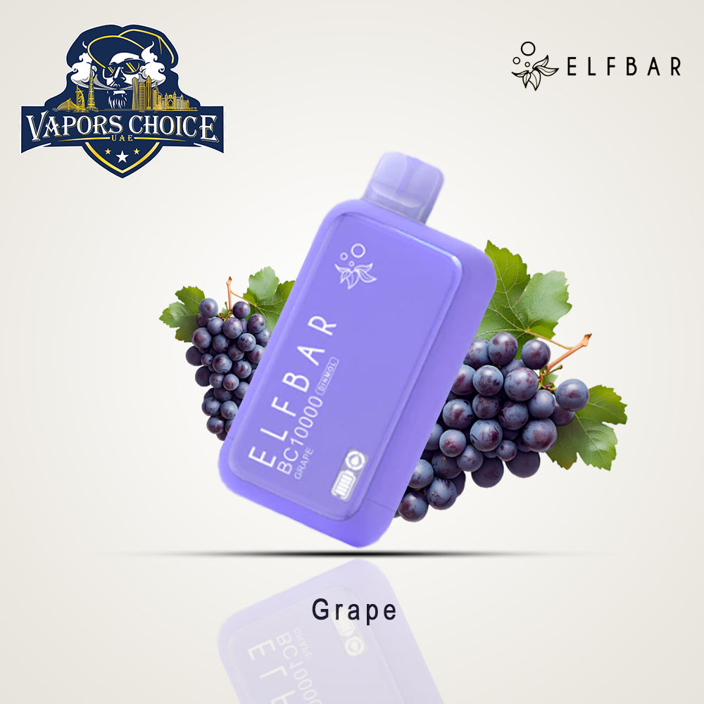 ELFBAR BC10000 (20mg & 50mg) 10000 PUFFS - DISPOSABLE VAPE Grape UAE Abu Dhabi & Al Ain