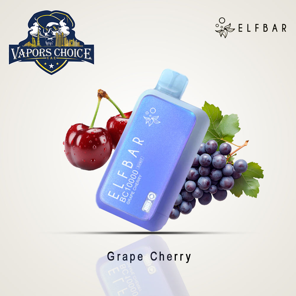 ELFBAR BC10000 (20mg & 50mg) 10000 PUFFS - DISPOSABLE VAPE Grape Cherry UAE Abu Dhabi & Dubai