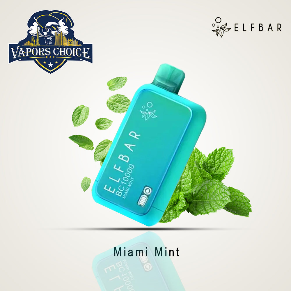ELFBAR BC10000 (20mg & 50mg) 10000 PUFFS - DISPOSABLE VAPE Miami Mint UAE Abu Dhabi