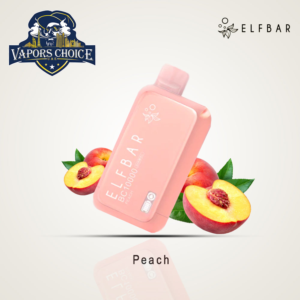 ELFBAR BC10000 (20mg & 50mg) 10000 PUFFS - DISPOSABLE VAPE Peach UAE Abu Dhabi & Ras Al-Khaimah