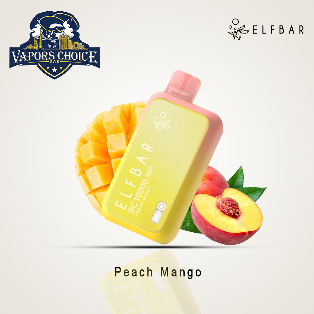 ELFBAR BC10000 (20mg & 50mg) 10000 PUFFS - DISPOSABLE VAPE Peach Mango UAE Abu Dhabi & Al Sharjah