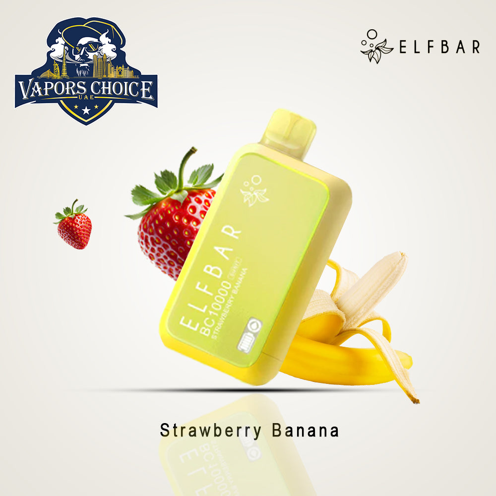 ELFBAR BC10000 (20mg & 50mg) 10000 PUFFS - DISPOSABLE VAPE Strawberry Banana UAE Dubai & Al Sharjah