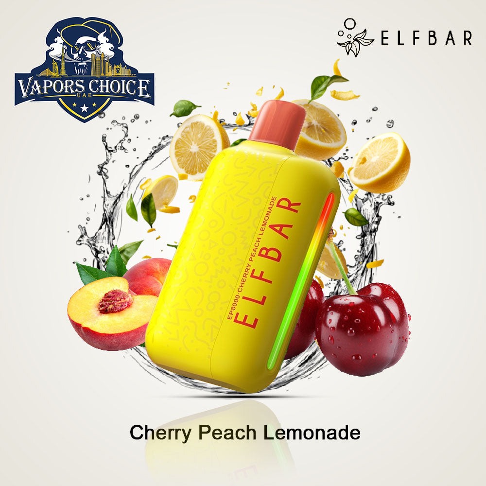 ELFBAR EP8000 (50mg) 8000 PUFFS - DISPOSABLE VAPE (Non-Rechargeable) Cherry Peach Lemonade UAE Ajman