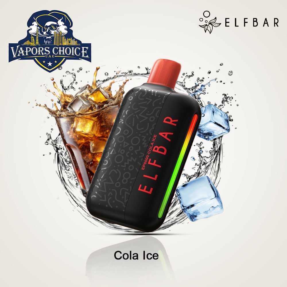 ELFBAR EP8000 (50mg) 8000 PUFFS - DISPOSABLE VAPE (Non-Rechargeable) Cola Ice UAE Al Sharjah