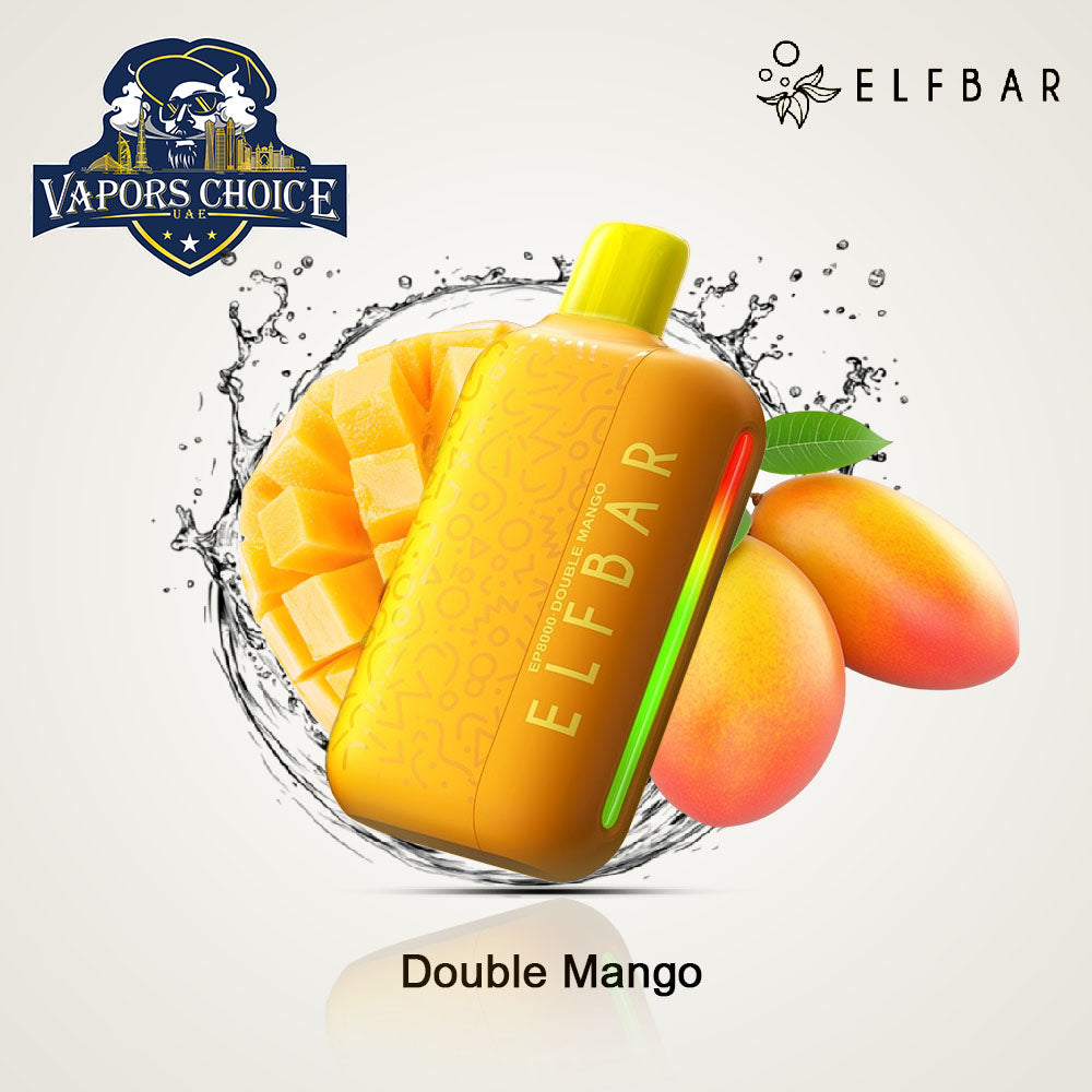 ELFBAR EP8000 (50mg) 8000 PUFFS - DISPOSABLE VAPE (Non-Rechargeable) Double Mango UAE Abu Dhabi & Al Ain